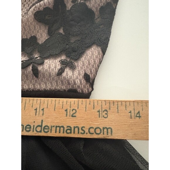 Vtg Mesh Speechless Dress Size 7 Black Lace Y2K Babydoll Fairy Whimsigoth - Picture 13 of 16